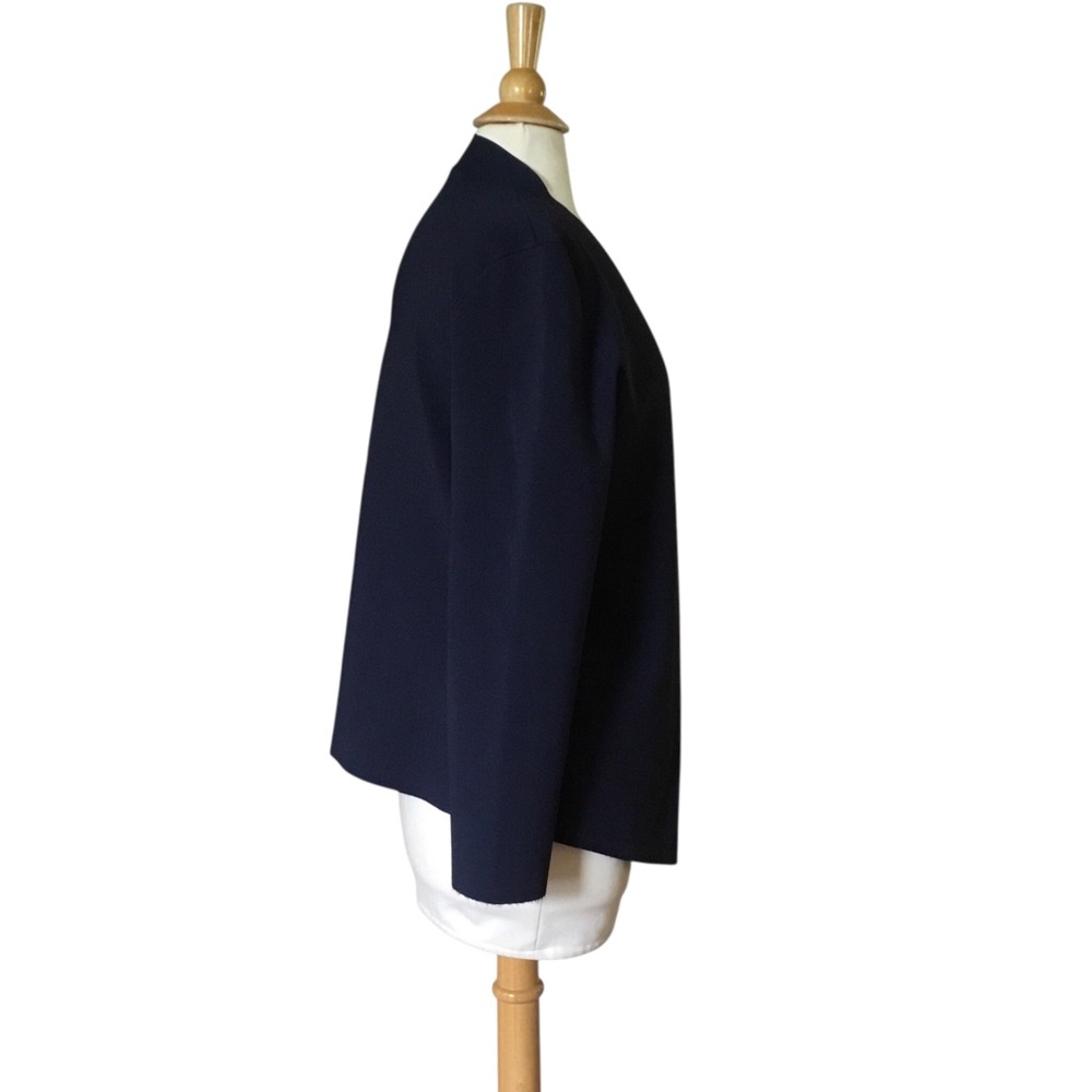 MM LaFleur The Woolf Navy Open-Front Knit Blazer Jardigan Large - Picture 3 of 10